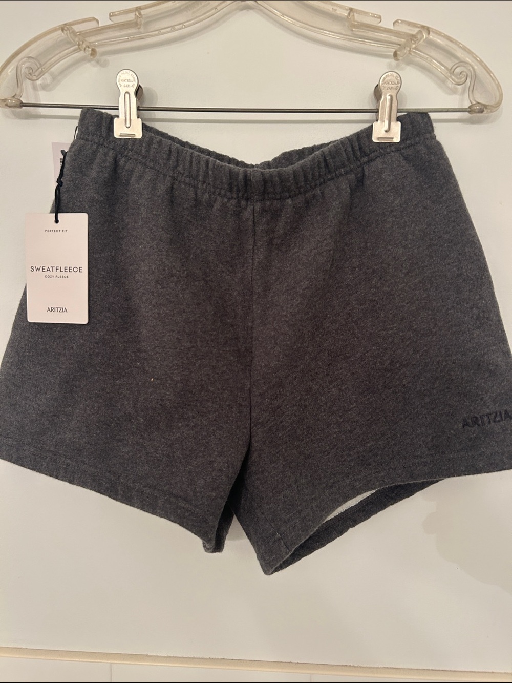Aritzia Charcoal Gray Fleece Athletic Shorts